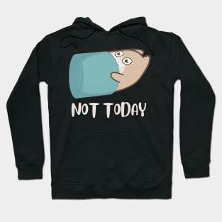 Lazy Cat Nope not Today funny sarcastic messages sayings and quotes Hoodie